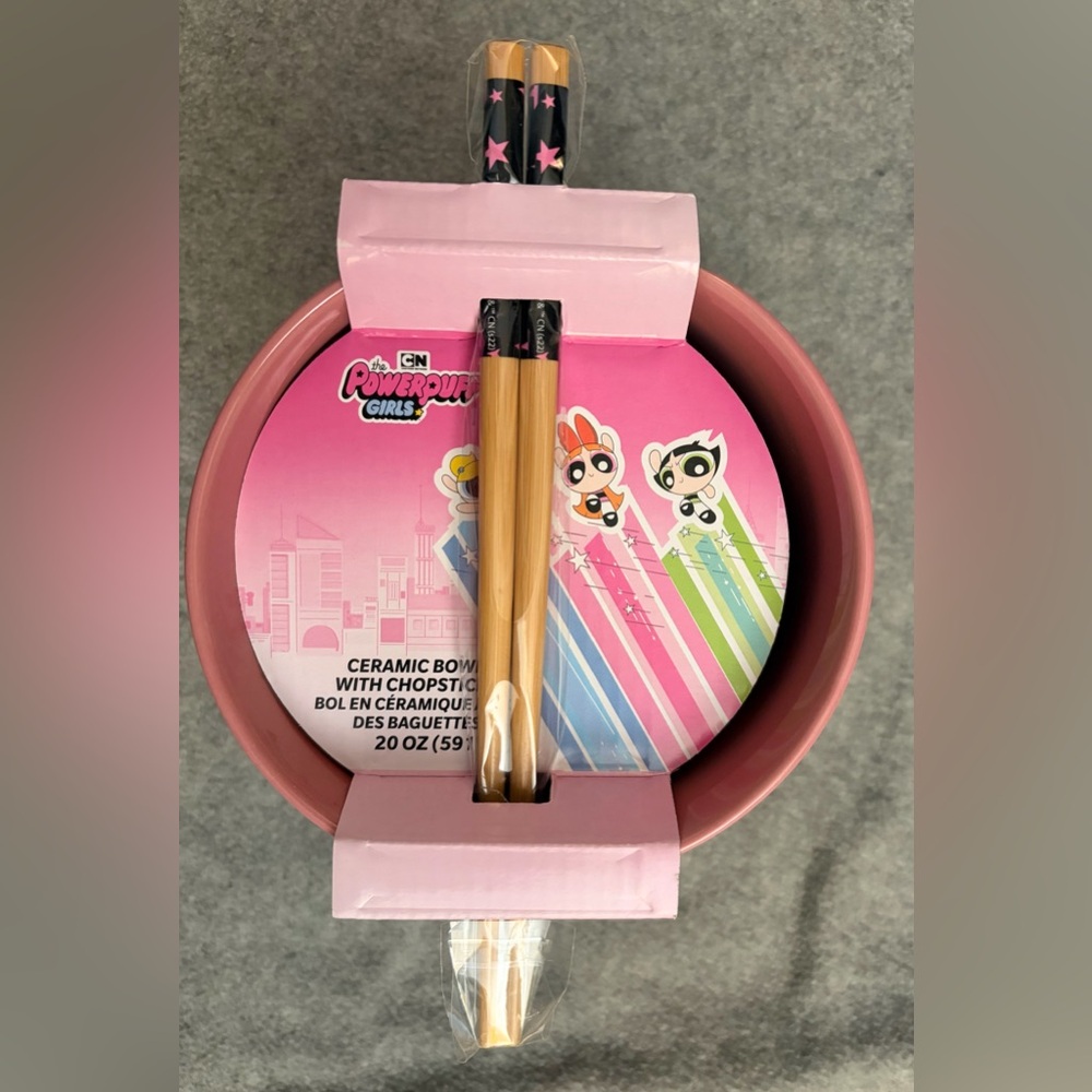 The PowerPuff Girls Ramen Bowl with Chopsticks